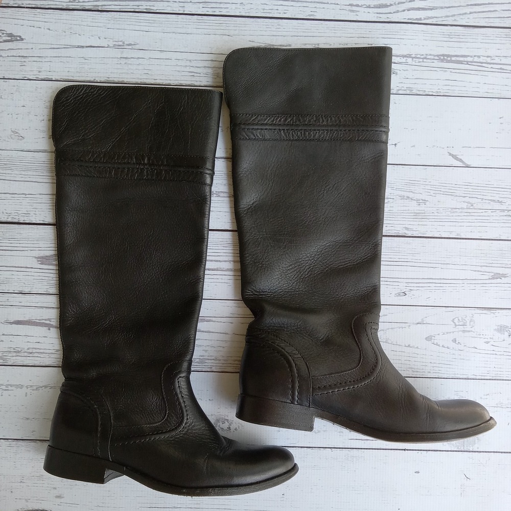 FRYE Women's Riding Boots Sz.6B Leather Equestrian Tall Knee High Biker Western‎
